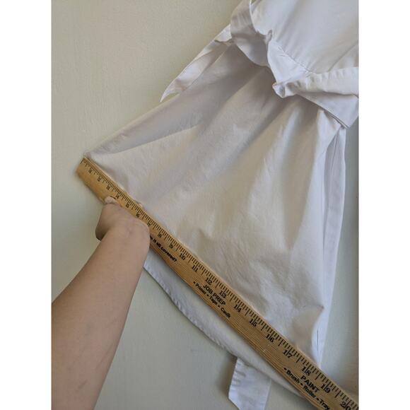 Cupio Blouse Top Shirt 3/4 Bell Sleeve White Size Large - Picture 8 of 12